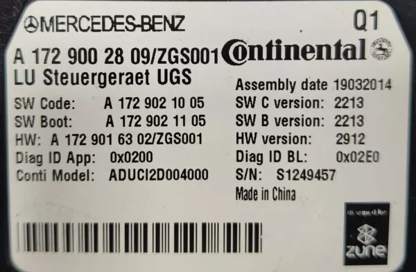 MERCEDES E 212 207 C 204 GL 166 R172 INTERFACE COMMUNICATION MODULE A1729002809 - Image 2