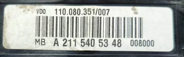 MERCEDES E CLASS E280 211 SPEEDOMETER INTRUMENT CLUSTER A2115405348 - Image 3