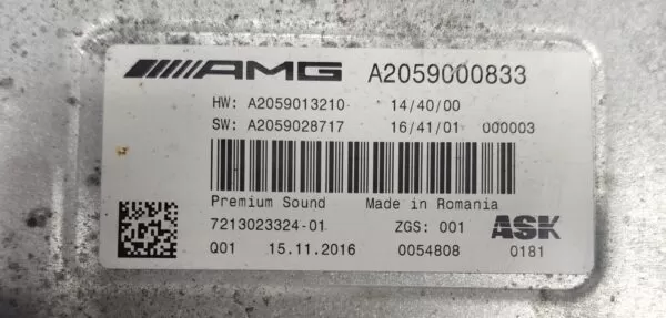              MERCEDES-BENZ C-CLASS C300 W204 AUDIO AMPLIFIER A2059013210 2007-2014 - Image 6