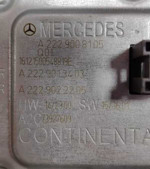 MERCEDES-BENZ S-CLASS S550 S600 HEADLIGHT BLASTER  CONTROL UNIT A2229008105 - Image 7