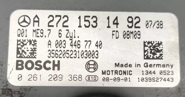 MERCEDES C204 C300 E212 E250 ECU ECM ENGINE CONTROL MODULE A2721531492 08-13 - Image 2