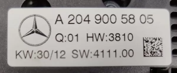 MERCEDES-BENZ C-CLASS C200 W204 CLIMATE CONTROL AC PANEL A2049005805 2007-2014 - Image 2