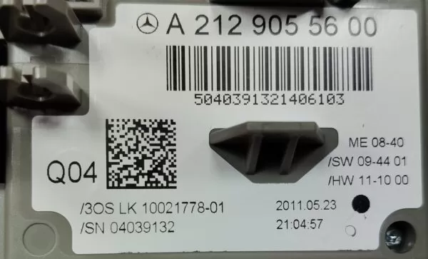     MERCEDES-BENZ E-CLASS W212 E300 KEY SWITCH IGNITION LOCK A2129055600 2009-2016 - Image 4