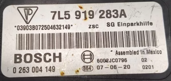  PORSCHE CAYENNE PARKING ASSIST CONTROL MODULE 7L5919283A 2008-2010 - Image 4