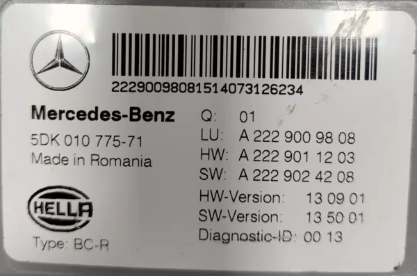 MERCEDES-BENZ C300 W205 SAM BCM BODY CONTROL MODULE A2229009808 2014-2021 - Image 5