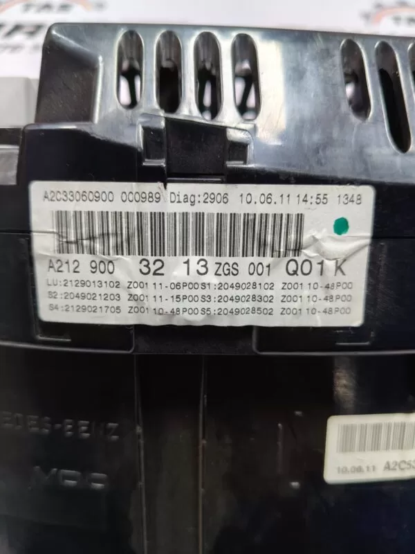 MERCEDES-BENZ E-CLASS E200 W212 SPEEDOMETER CLUSTER A2129003213 2009-2016 - Image 8