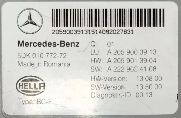    MERCEDES-BENZ C-CLASS FUSEBOX SAM BODY CONTROL MODULE A2059003913  2007-2014 - Image 6