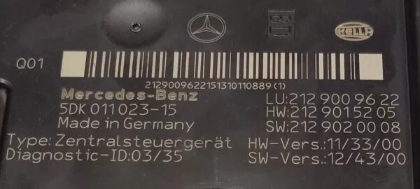 MERCEDES-BENZ E350 W212 REAR SAM RELAY FUSE BOX  2129009622 2009-2016 - Image 6