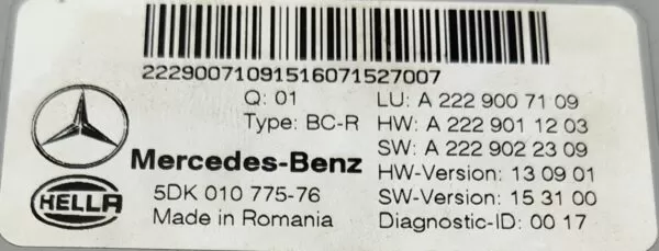    MERCEDES-BENZ GLC300 X253 REAR SAM FUSE BOX REALY A2229007109 2015-2022 - Image 6