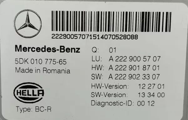 MERCEDES-BENZ GLC300 X253 REAR SAM FUSE BOX REALY A2229005707 2015-2022 - Image 4