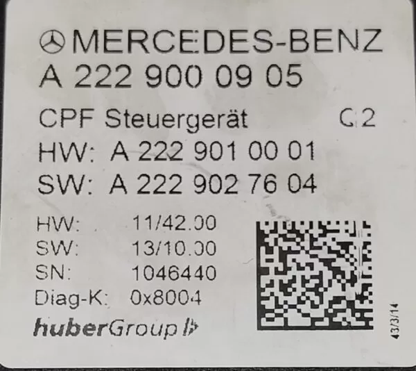        MERCEDES-BENZ C300 W205 PARKING ASSIST REAR VIEW MIRROR CONTROL MODULE A22290009              - Image 3